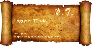 Magyar Tünde névjegykártya