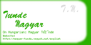 tunde magyar business card